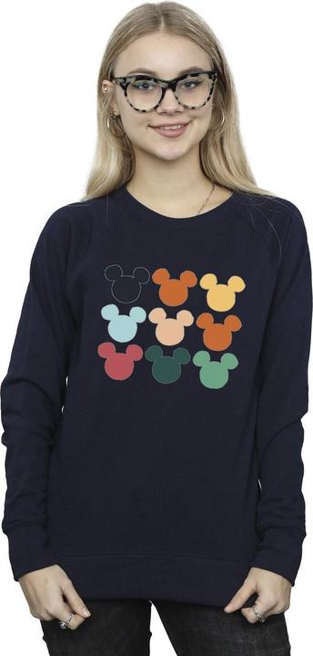 Actual product image Disney Womens/Ladies Mickey Mouse Heads Square Sweatshirt (M)