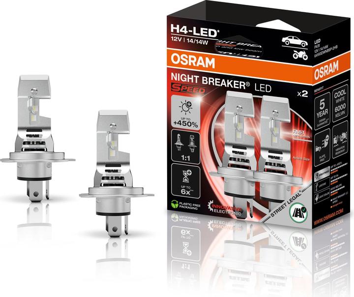 Actual product image Osram Night Breaker Speed LED H4 64193DWNBSP-2HB (H4)