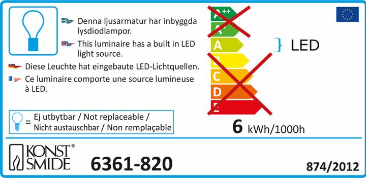 Energy Label Konstsmide Tree cladding LED (2.40 m)