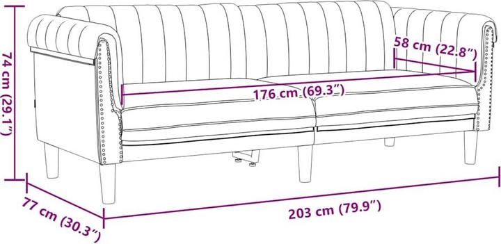 Produktbild vidaXL Sofa (3-Sitzer)