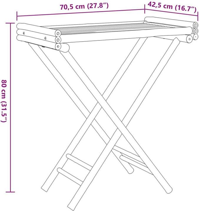 Produktbild vidaXL klappbarer Tabletttisch