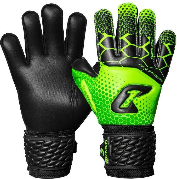 Produktbild Catch & Keep Fussballhandschuhe Kralle Protector Gr. 7 Grün Torwart Keeper Goalie Handschuhe (7)
