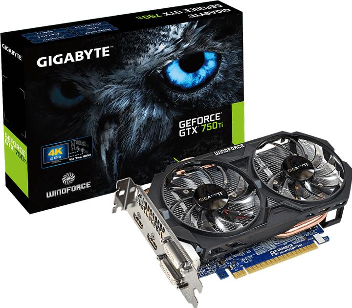 Image du produit Gigabyte GeForce GTX 750 Ti Windforce 2X (2 Go)
