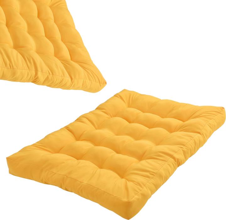 Immagine prodotto En.Casa Cuscino per mobili in pallet Comfy 80x120x12 cm giallo senape (120 x 80 x 12 cm)