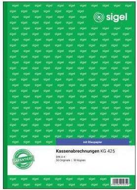 Sigel Cash statement form Paper format: DIN A4 Carbonless: No (50 x)