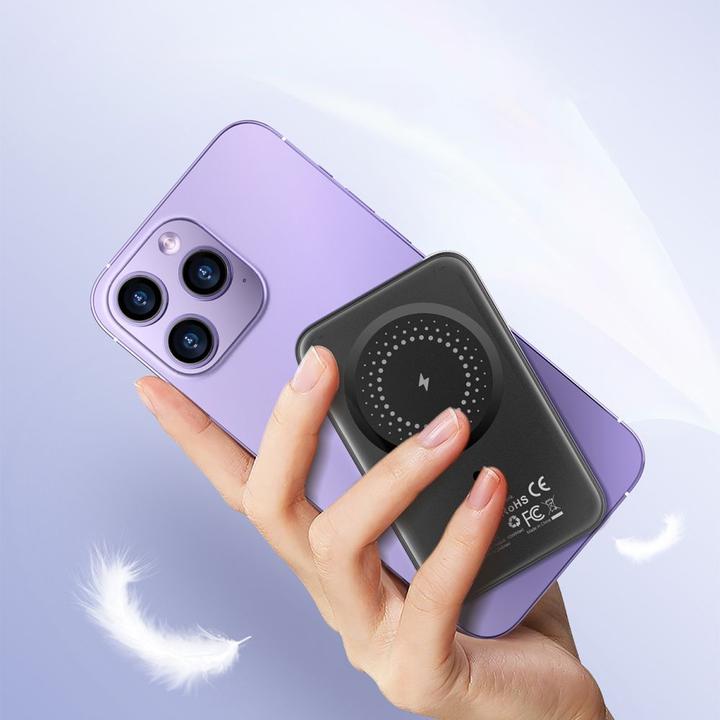 Actual product image Choetech External battery with wireless charging function, 10 W, 5000 mAh (5000 mAh, 10 W, 18.50 Wh)