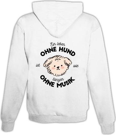 Immagine prodotto Schwesternuhr Felpa con cappuccio Dog & Music Unisex (L)
