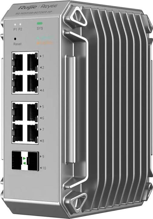 Actual product image Ruijie Reyee Reyee 10-port true industrial switch, 8x Gbit, 2x SFP, up to 80°C (10 Ports)