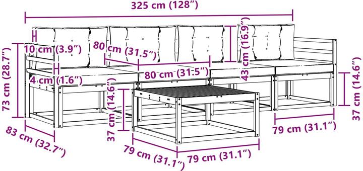 Produktbild vidaXL Outdoor-Sofa
