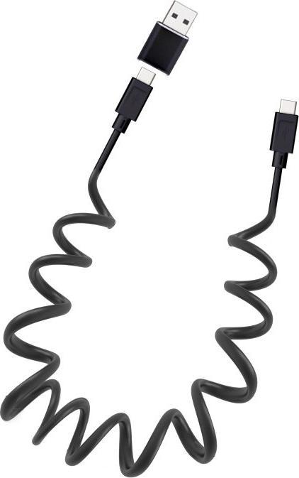Actual product image T'nB TNB USB-C to USB-C spiral cable max. 1 metre (1 m, USB 2.0)