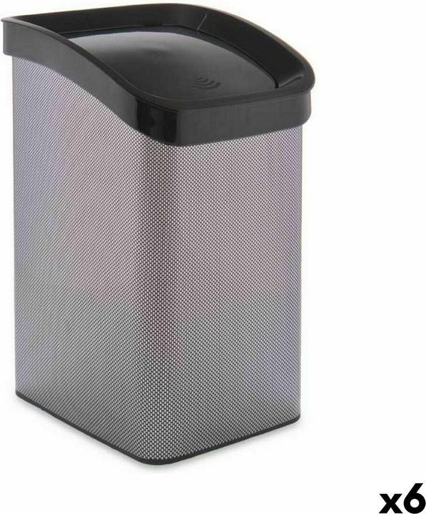 Berilo Papierkorb D085-2 Dunkelgrau Kunststoff 12 L Neigung (6 Stück) (12 l)