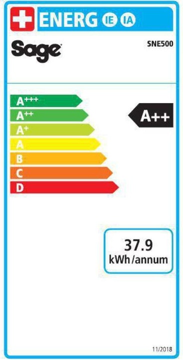Energie-Label Sage Nespresso Creatista Uno (NESPRESSO Original, CH-Stecker)