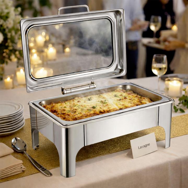 Actual product image Homeline Rechteck Chafing Dish 9L Edelstahl