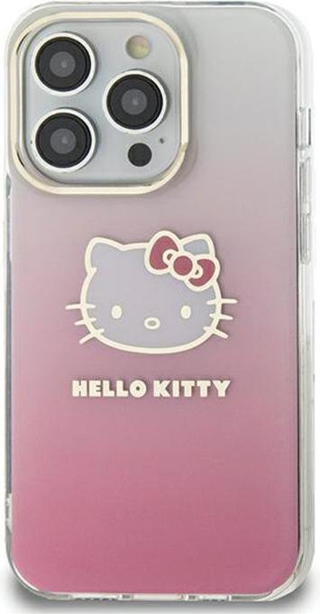 Actual product image Hello Kitty HKHCP15SHDGKEP iPhone 15 6.1 różowy/pink hardcase IML Gradient Electrop Kitty Head (Apple iPhone 15)