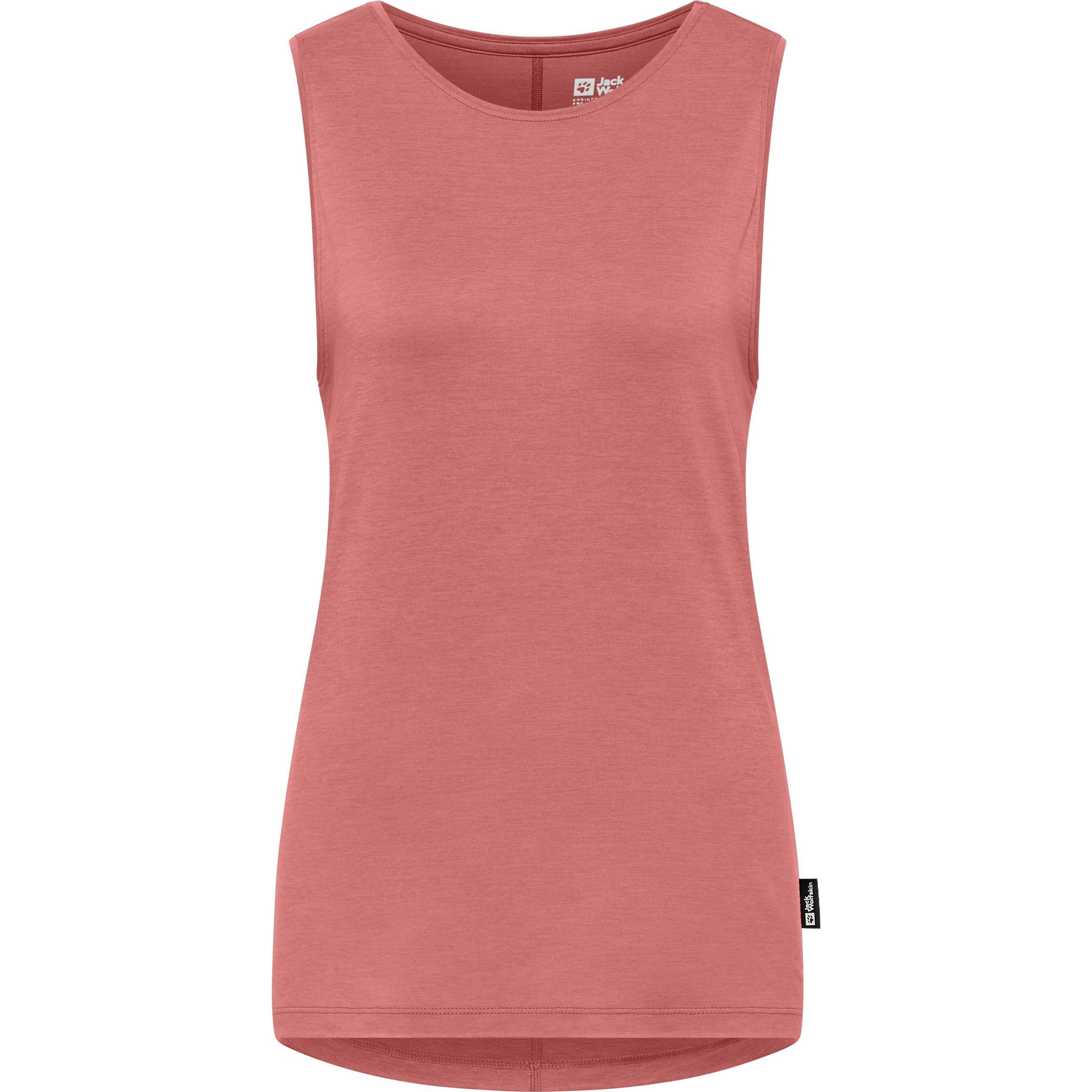 Jack Wolfskin, Damen, Sportshirt, Travel Top W (XXL), Rot, XXL