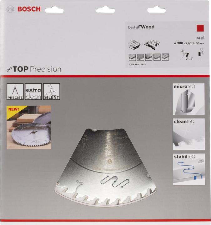 Actual product image Bosch Professional Zubehör Circular saw blade Top Precision Best for Wood, 300 x 30 x 3.2 mm, 48