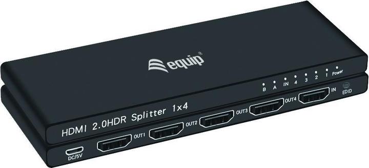 equip HDMI Splitter 2.0 4 ports Ultra Slim 4K/60Hz noir