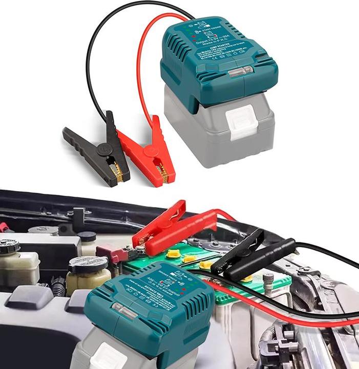 Lakuda Notladegerät für 12V-Starterbatterie mit Ihrer Makita 18V Lithiumbatterie (100 A)