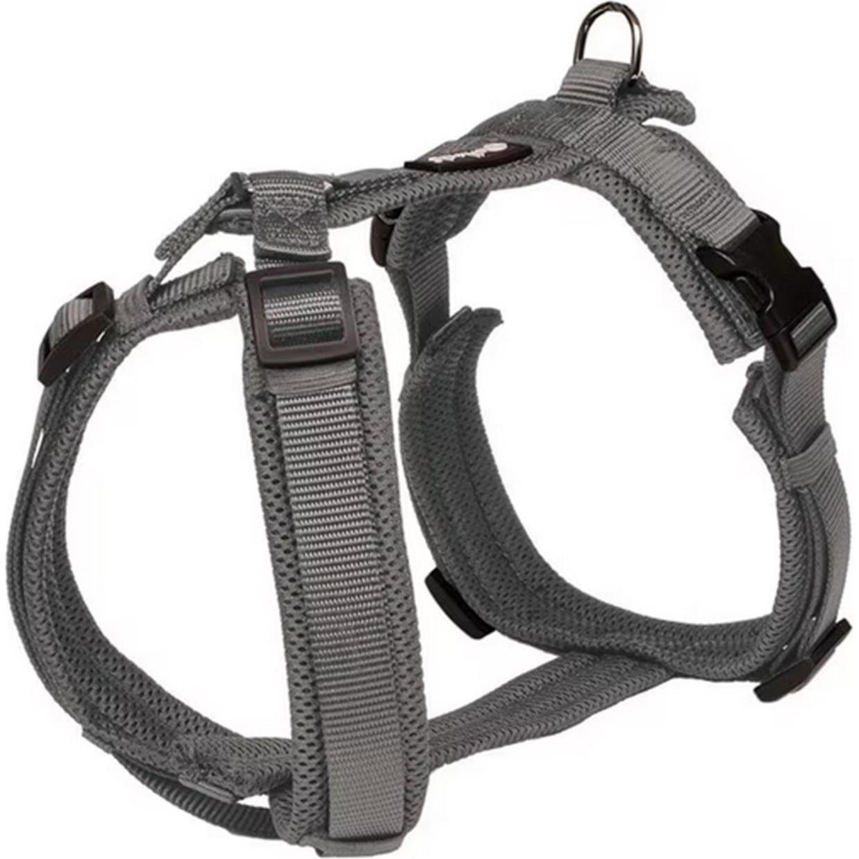 Thumbnail - Petlando Geschirr Y-Comfort Mesh, Anthrazit (L, Hund, Allgemein), Halsband + Leine