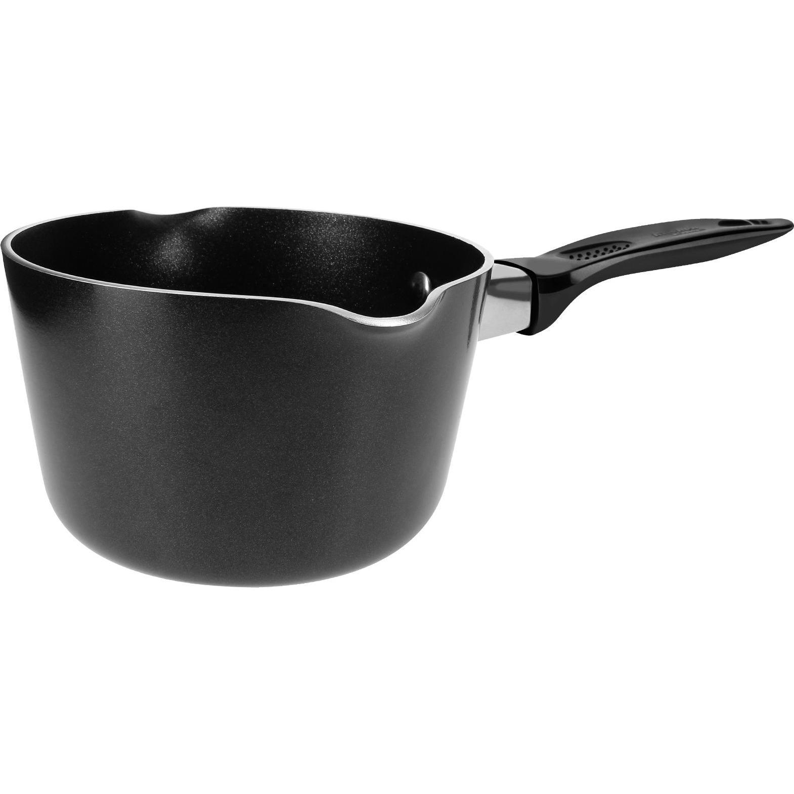 KitchenKing X001TH3ROH Milch- und Sossentopf, Pfanne + Kochtopf, Schwarz