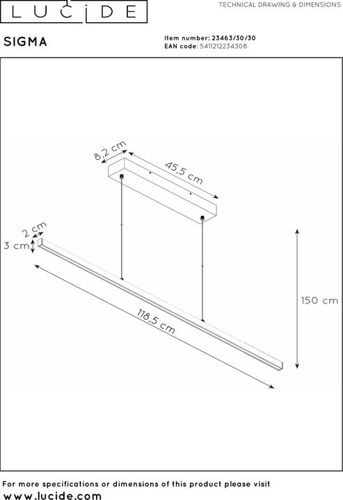 Actual product image Lucide Sigma (1100 lm)