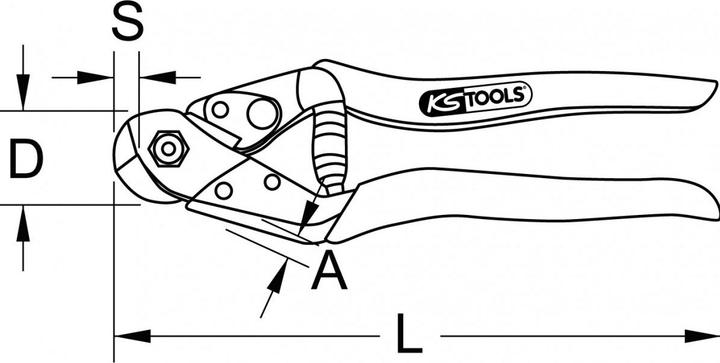 Actual product image KS Tools Wire rope shears (190 mm)