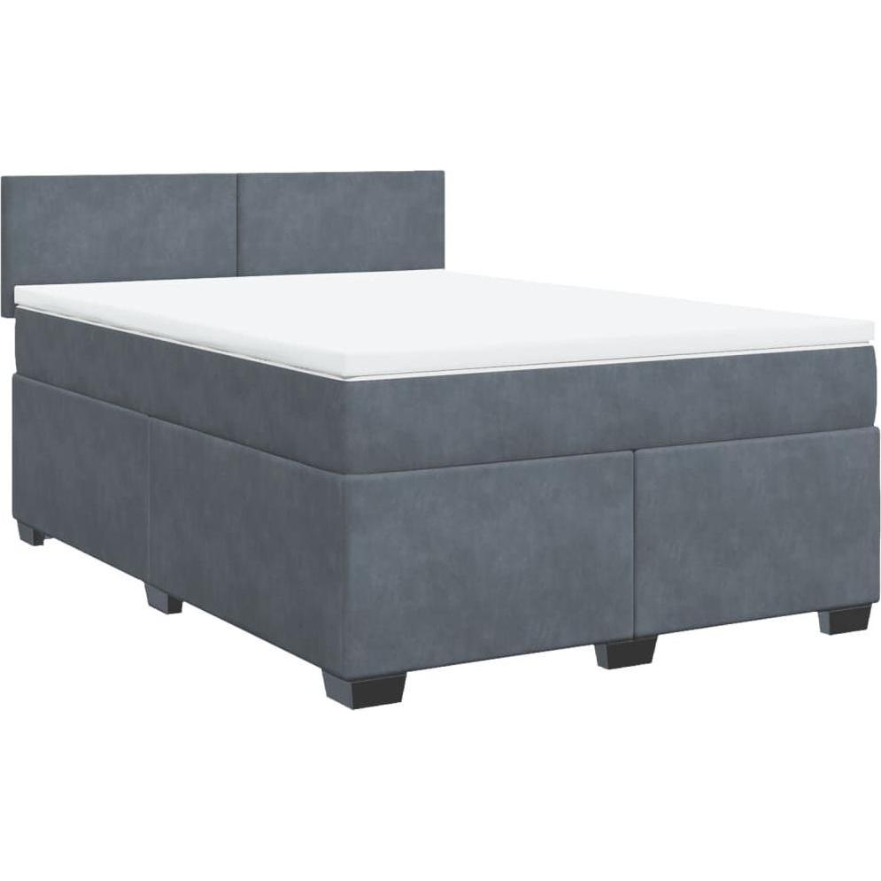 Thumbnail - VidaXL, Bett, Bo x springbett mit Matratze 140 x 200 cm Samt (140 x 200 cm)
