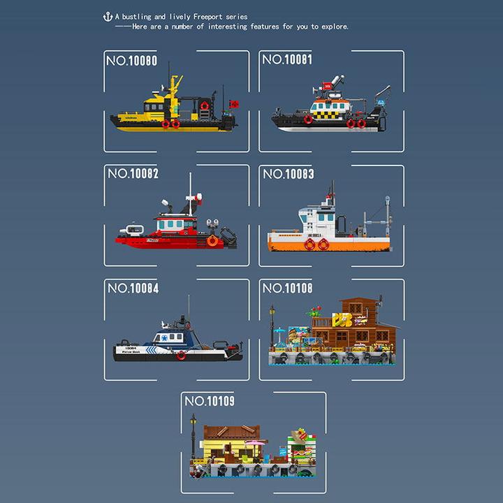 Actual product image Mould King Fire boat