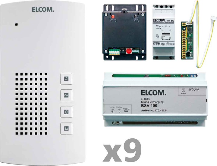 Produktbild Elcom ELCO AKF-09 i2-BusK AKF-09 i2-Bus Audio- Kit 9Teilnehmer>BFT