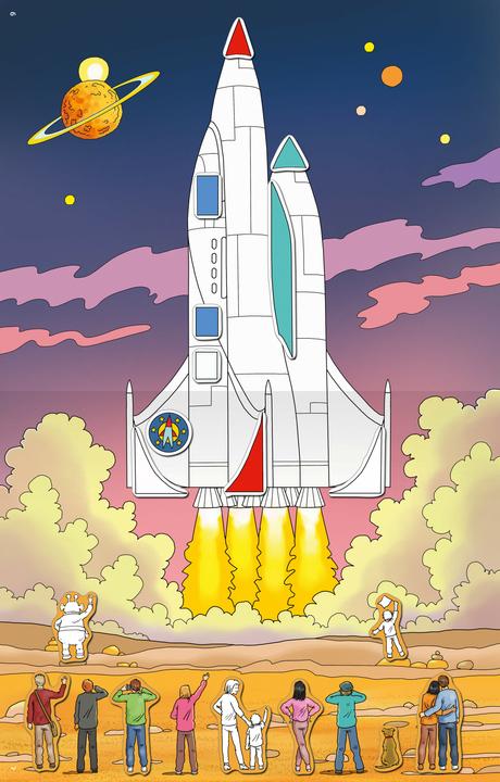 Actual product image Ravensburger Mein Ausmalstickerbuch: Weltraum