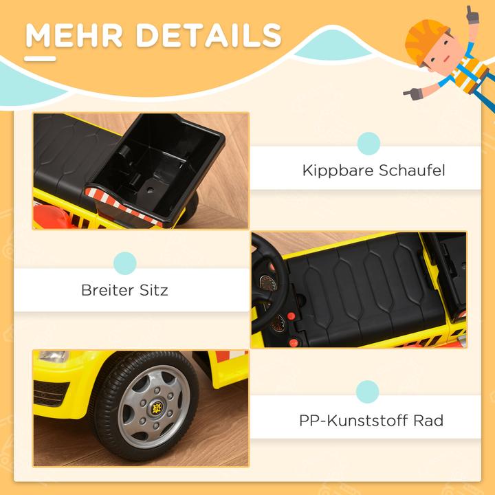 Actual product image Homcom Kids' ride-on car with music, headlights and alarm sounds