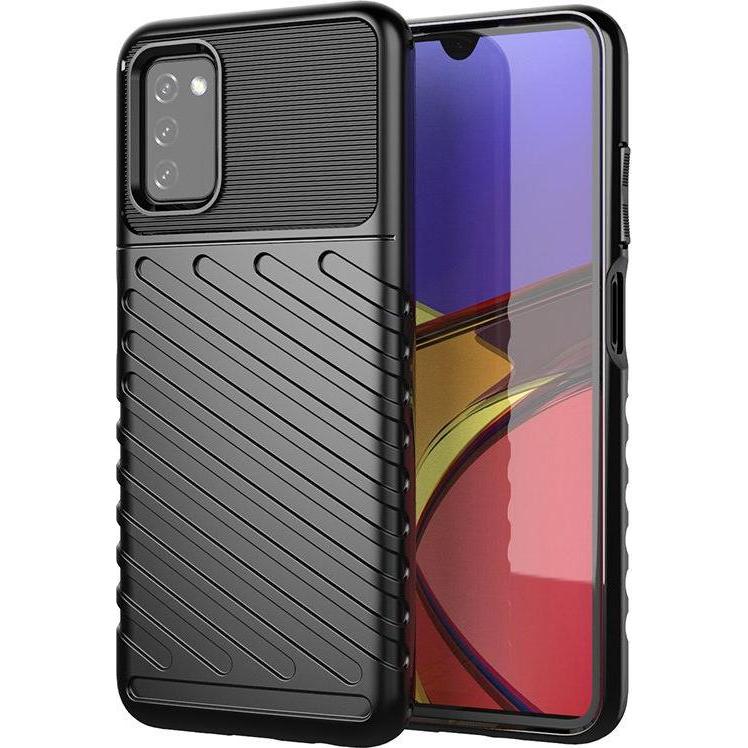 Hurtel Thunder Case Flexible Tough Rugged Cover TPU Case for Samsung Galaxy A03s black (Samsung Galaxy A03s), Smartphone...