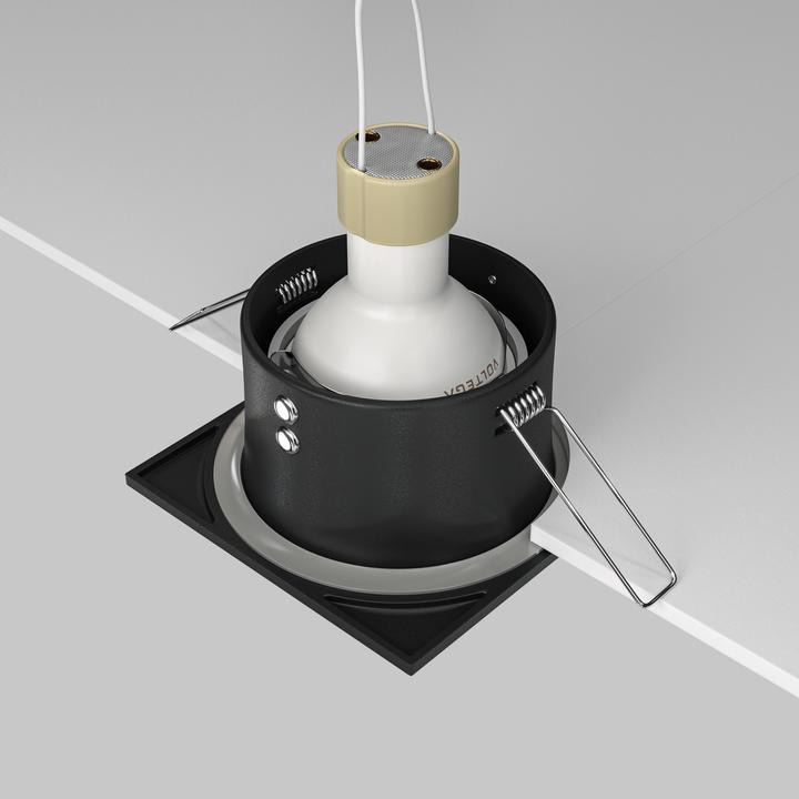 Image du produit Maytoni Zoom Downlight, Luminaire encastré GU10 carré noir IP65 étanche (GU10)