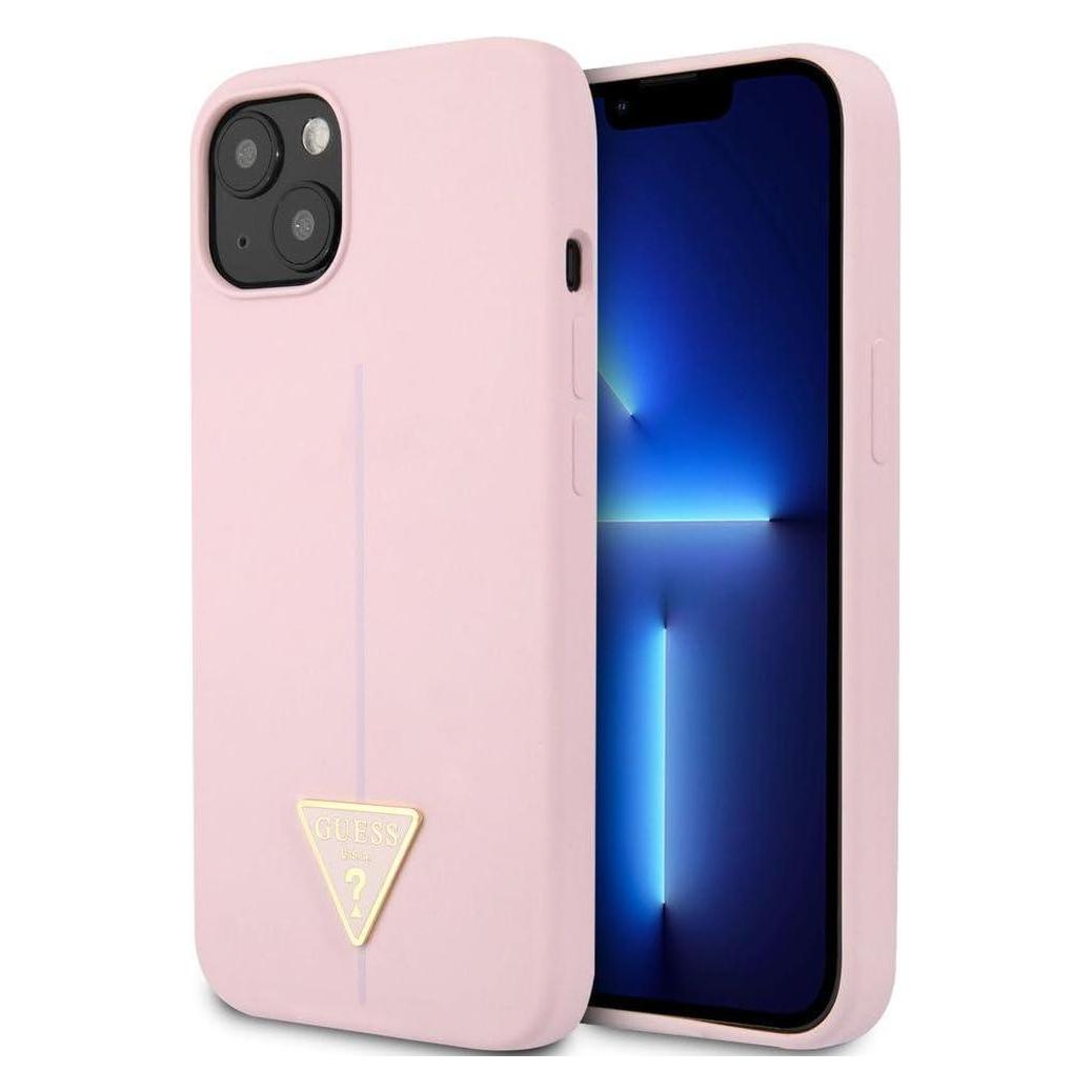 Guess GUHCP14MSLTGU iPhone 14 Plus 6,7" fioletowy/purple hardcase Silicone Triangle (Apple iPhone 14 Plus), Smartphone Hülle, Violett