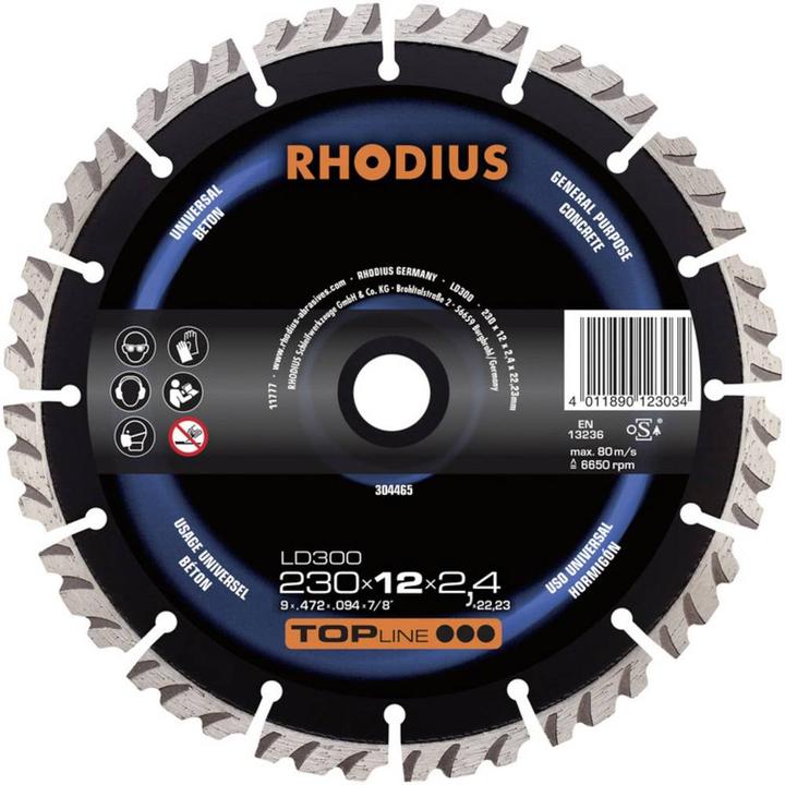 Actual product image Rhodius LD300 diamond cutting disc