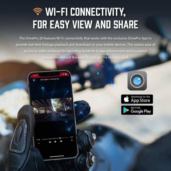 Produktbild Transcend DrivePro 20 64GB with Straps (Eingebautes Mikrofon, Full HD)