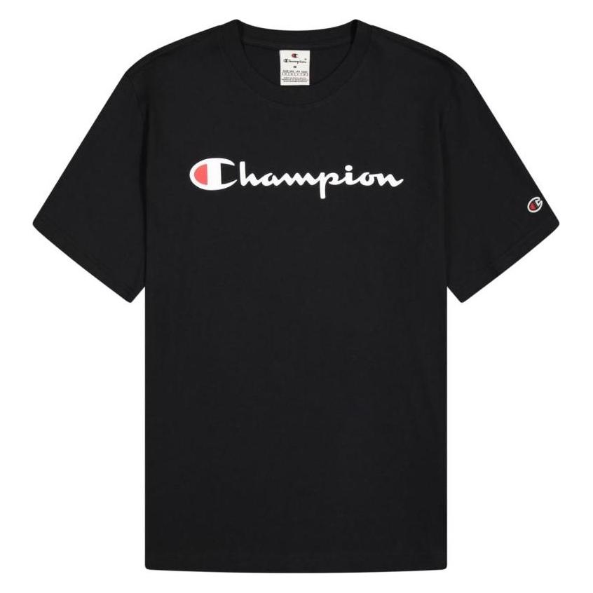 Champion, Herren, Sportshirt, Koszulka Męska Ss Tee Czarna 220256 KK001 L (L), Schwarz, L