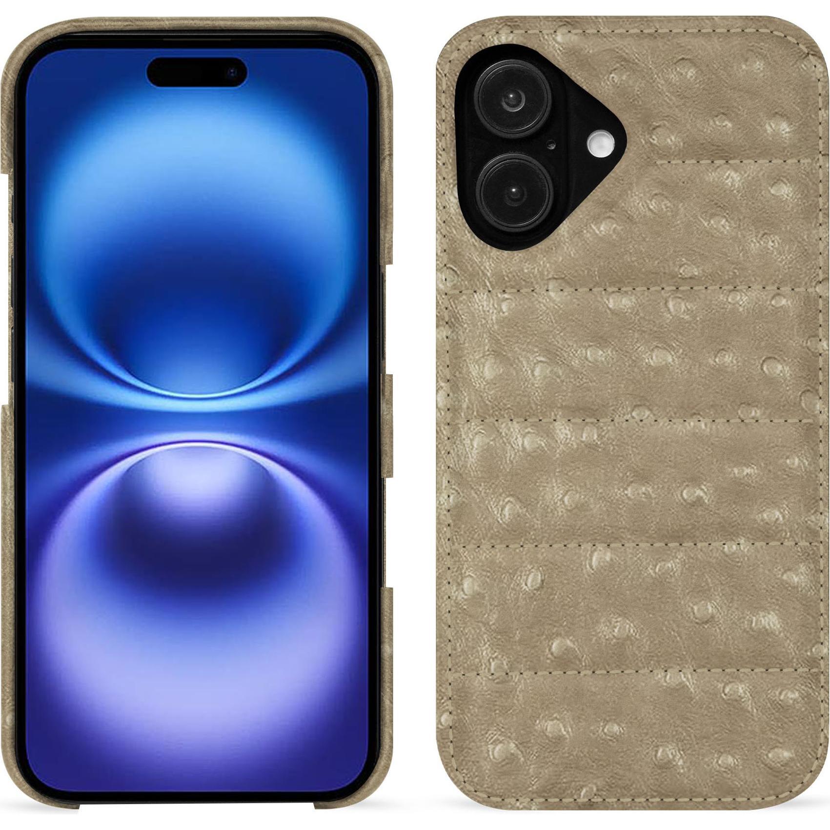 Noreve Lederschutzhülle (Apple iPhone 16), Smartphone Hülle, Beige