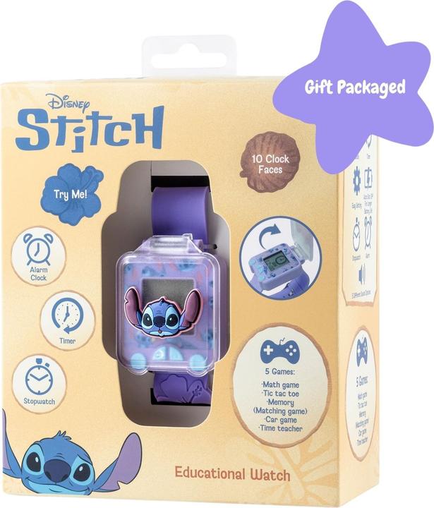 Produktbild Disney Stitch Lern-Uhr mit Lila