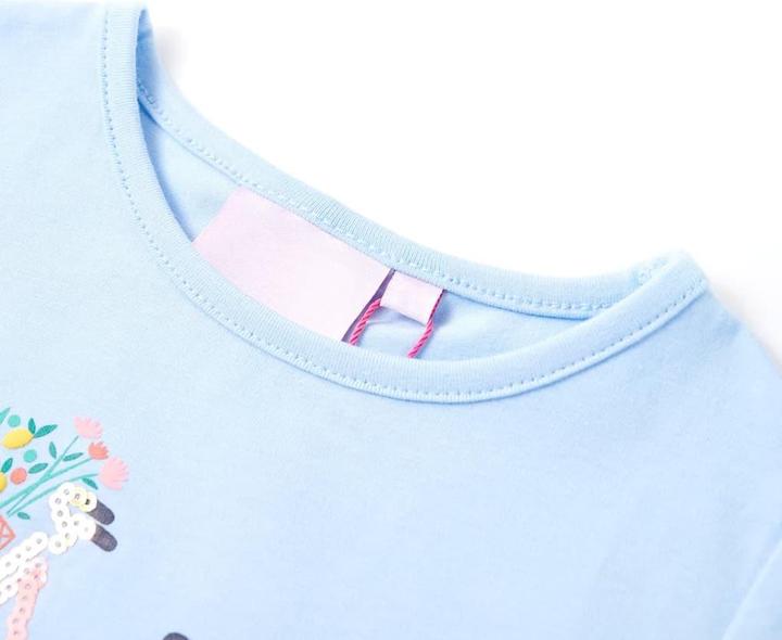 Immagine prodotto vidaXL T-shirt per bambini azzurro 104,Materiale: 95 % cotone. 5 (104)