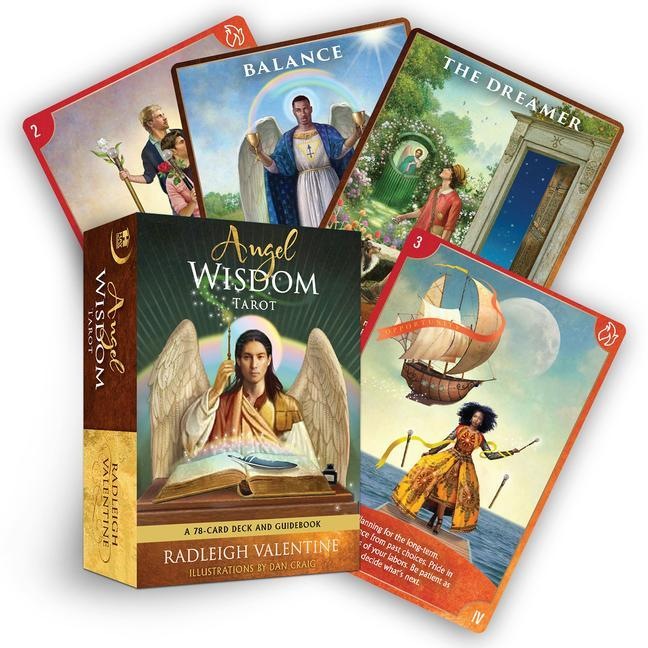 Produktbild Angel Guidance Tarot Cards: A 78-Card Deck and Guidebook (Englisch, Radleigh Valentine, 2020)