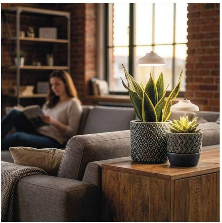 Immagine prodotto Emos Pflanzenlampe LED Vollspektrum, 15 LEDs, für Innenräume, mit Zeitschaltuhr (LED, 5 V)