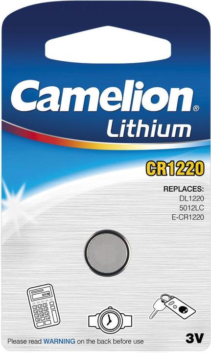 Image du produit Camelion Pile CR1220 Lithium ( 1 pc.) (1 pcs, CR1220, 38 mAh)