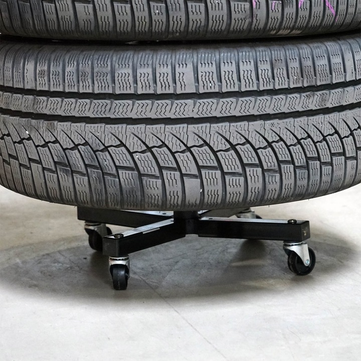 Actual product image Wiltec Mobile Multi Tyre Stand Wheel Storage Rack System for Tyres up to a Size of 225 mm