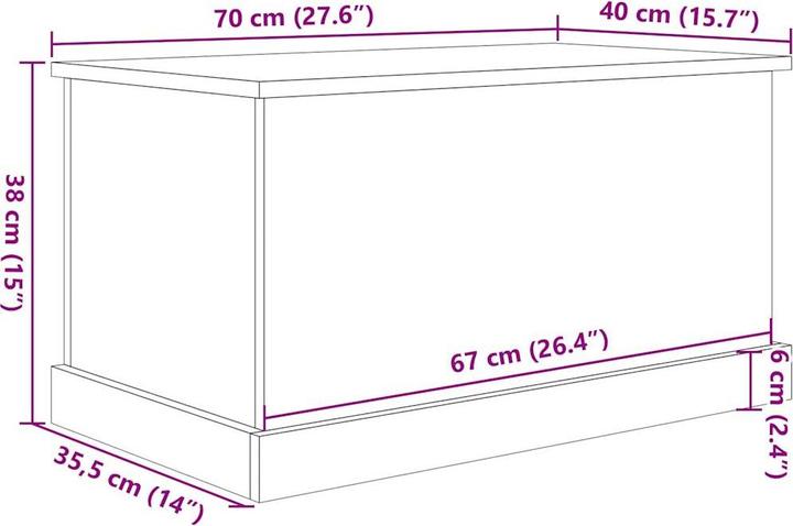 Immagine prodotto vidaXL Brendan (70 x 40 x 38 cm)