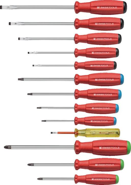 PB Swiss Tools Set di cacciaviti PB 8472 SwissGrip (Viti con testa a intaglio, Torx (TX), Cacciavite a croce PZ)