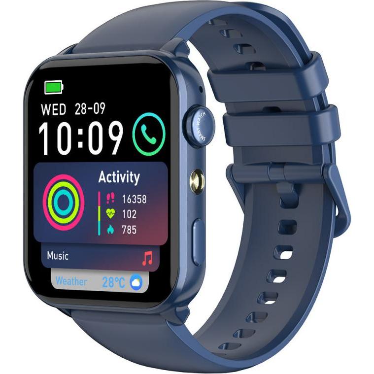 Blackview R30 Max (Montre connectée - 1.91" - Appels bluetooth) Bleu (48.51 mm), Smartwatch