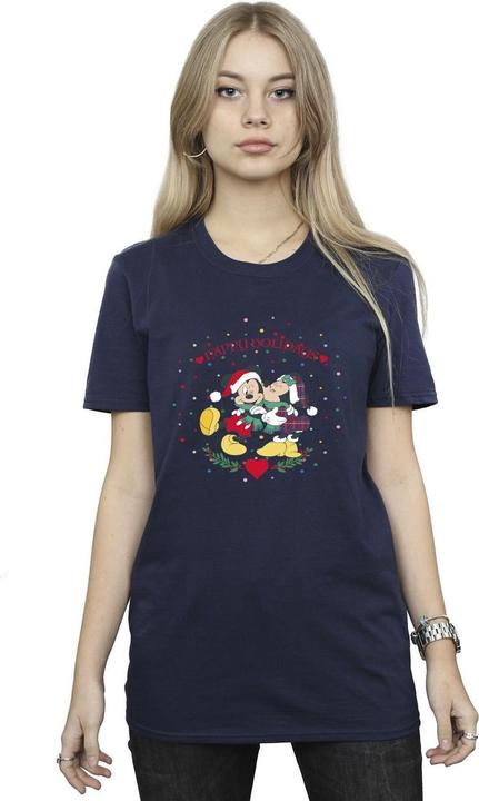 Immagine prodotto Disney Mickey Mouse Mickey Minnie Christmas Maglietta Ampia Donna (M)