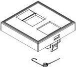 Produktbild equip Unterputzdose Einsatz French 1 Keystone RAL9010