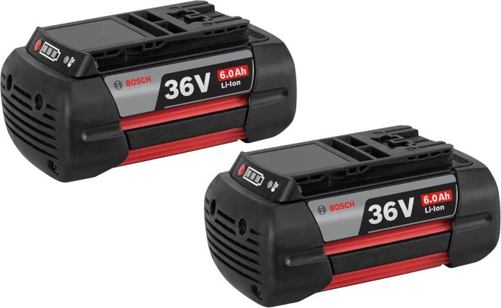 Actual product image Bosch Professional Bosch 2x GBA 36 V 6.0 Ah Professional rechargeable battery 6000 mAh Li-Ion ( 2x 1600A00L1M ) (36 V)